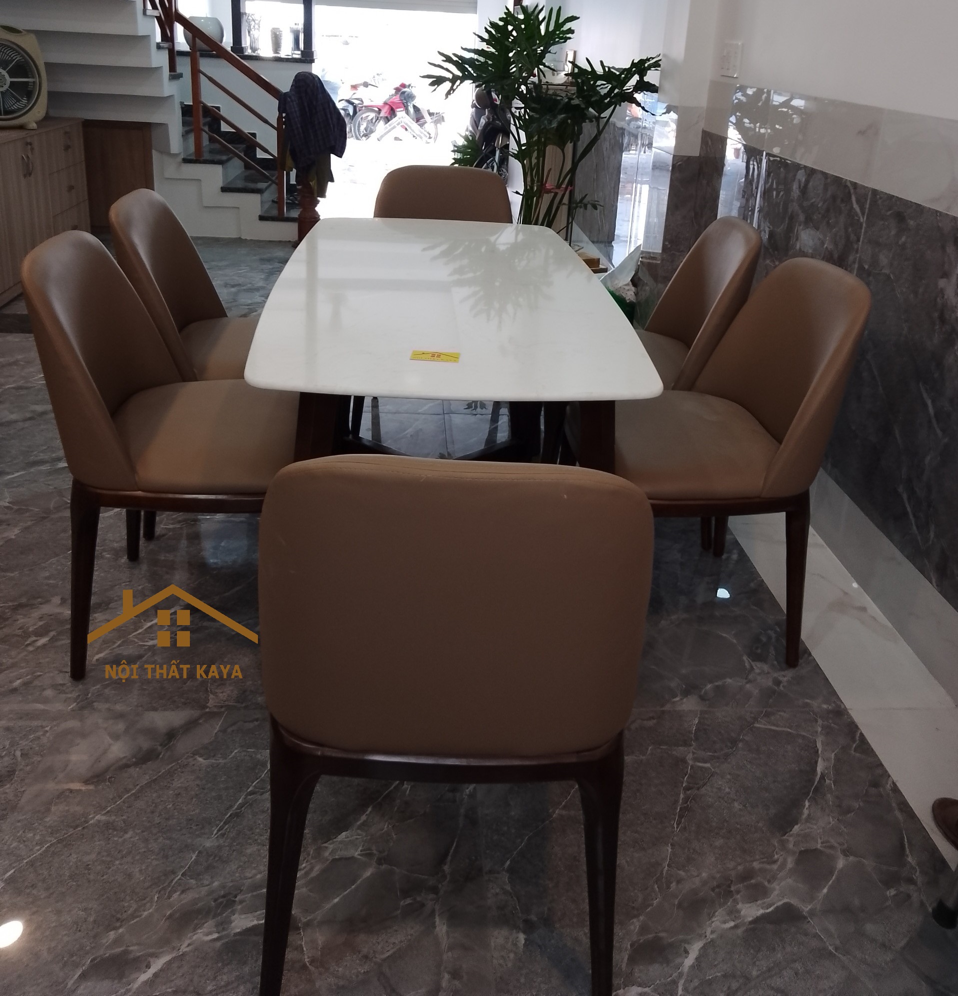Bộ Bàn Ăn 6 Ghế Mặt Đá Nhập Khẩu Doxa BAK - 02