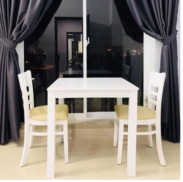 Set Bàn Ăn 2 Ghế Mostar (Trắng) BAK-1155
