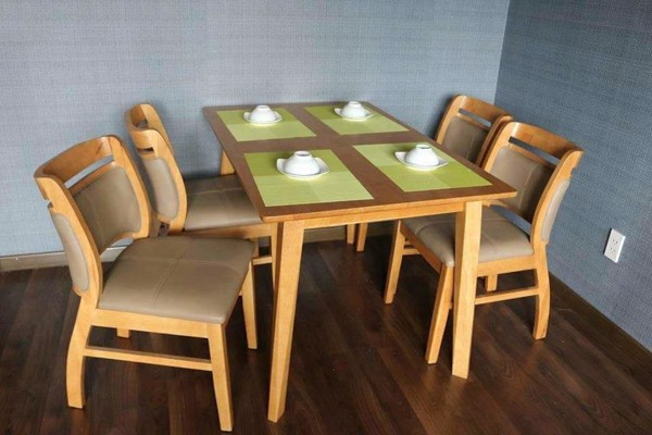Set Bàn Ăn 4 Ghế Kudo (Tự Nhiên) BAK-495