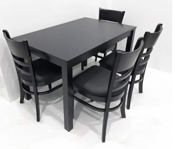 Set Bàn Ăn 4 Ghế Mostar (Đen) BAK-1151