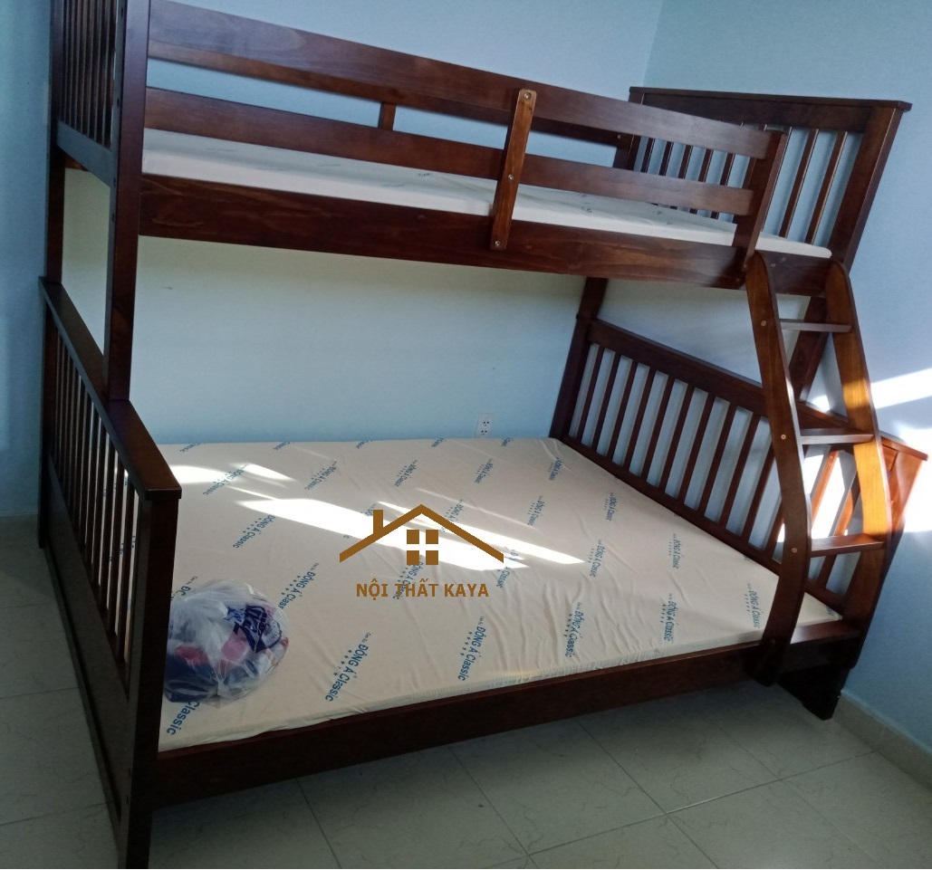 Giường 2 Tầng Xuất Khẩu GT028 (1m-1m4) - Trắng