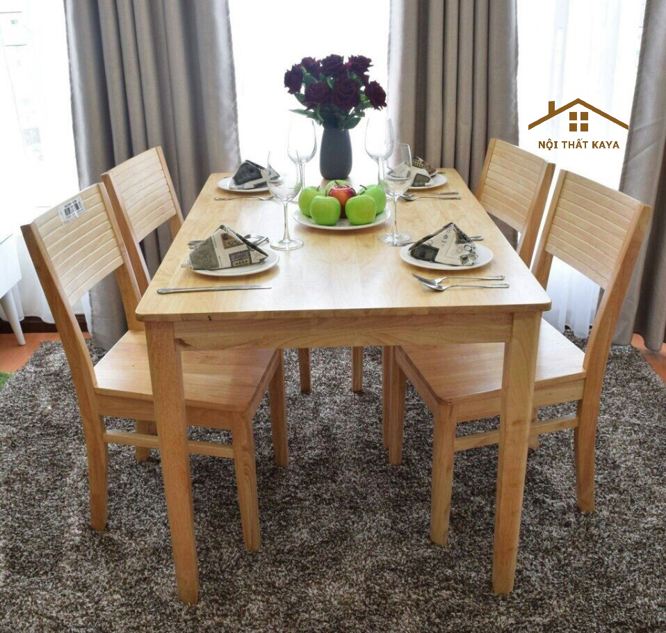 Set Bàn Ăn 4 Ghế Rio (Nâu) BAK-470