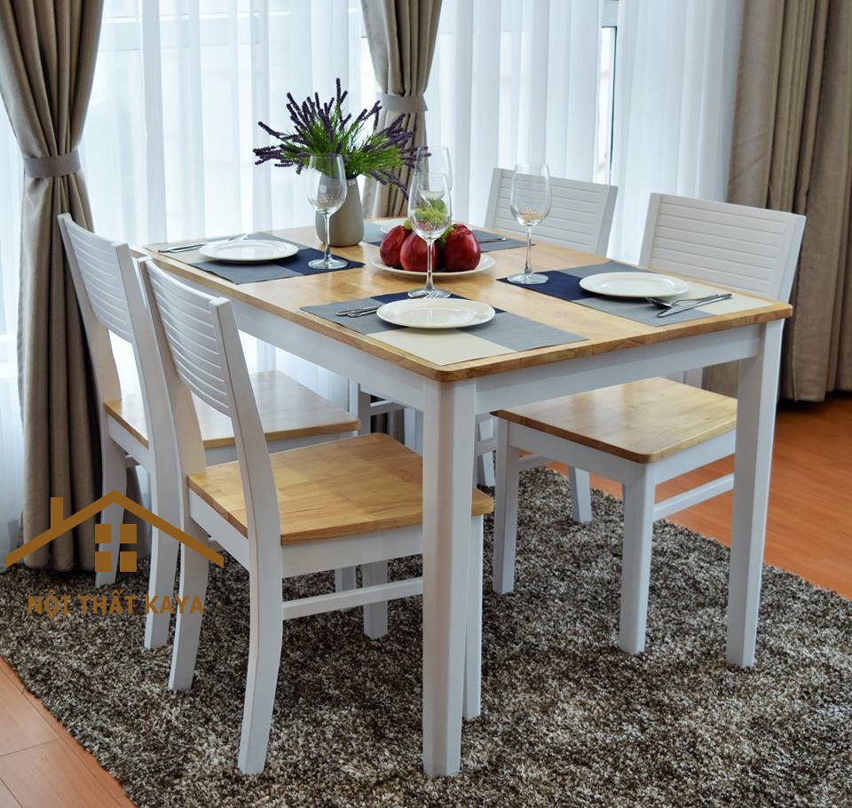 Set Bàn Ăn 4 Ghế Rio (Nâu) BAK-470