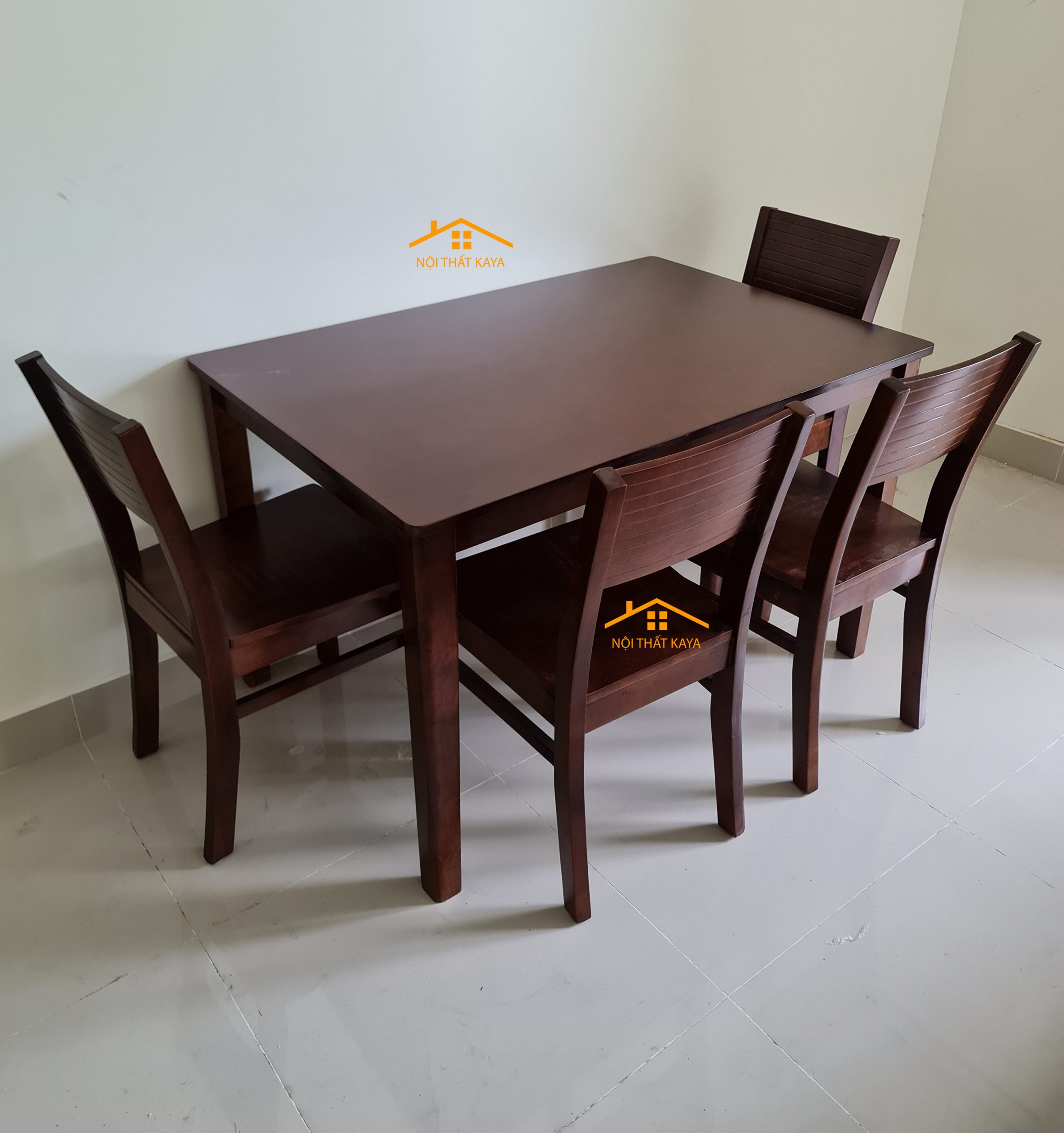 Set Bàn Ăn 4 Ghế Rio (Nâu) BAK-470