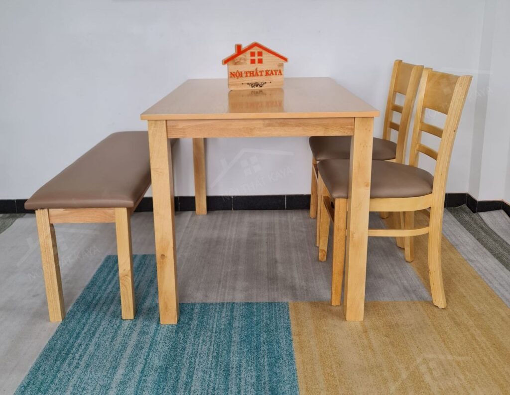 Bộ Bàn Ăn Mostar 2 Ghế Đơn Và 1 Ghế Dài (Nâu)