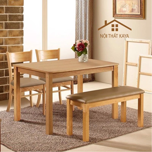 Bộ Bàn Ăn Mostar 2 Ghế Đơn Và 1 Ghế Dài (Tự Nhiên) Bộ Bàn Ăn Mostar 2 Ghế Đơn Và 1 Ghế Dài (Tự Nhiên)