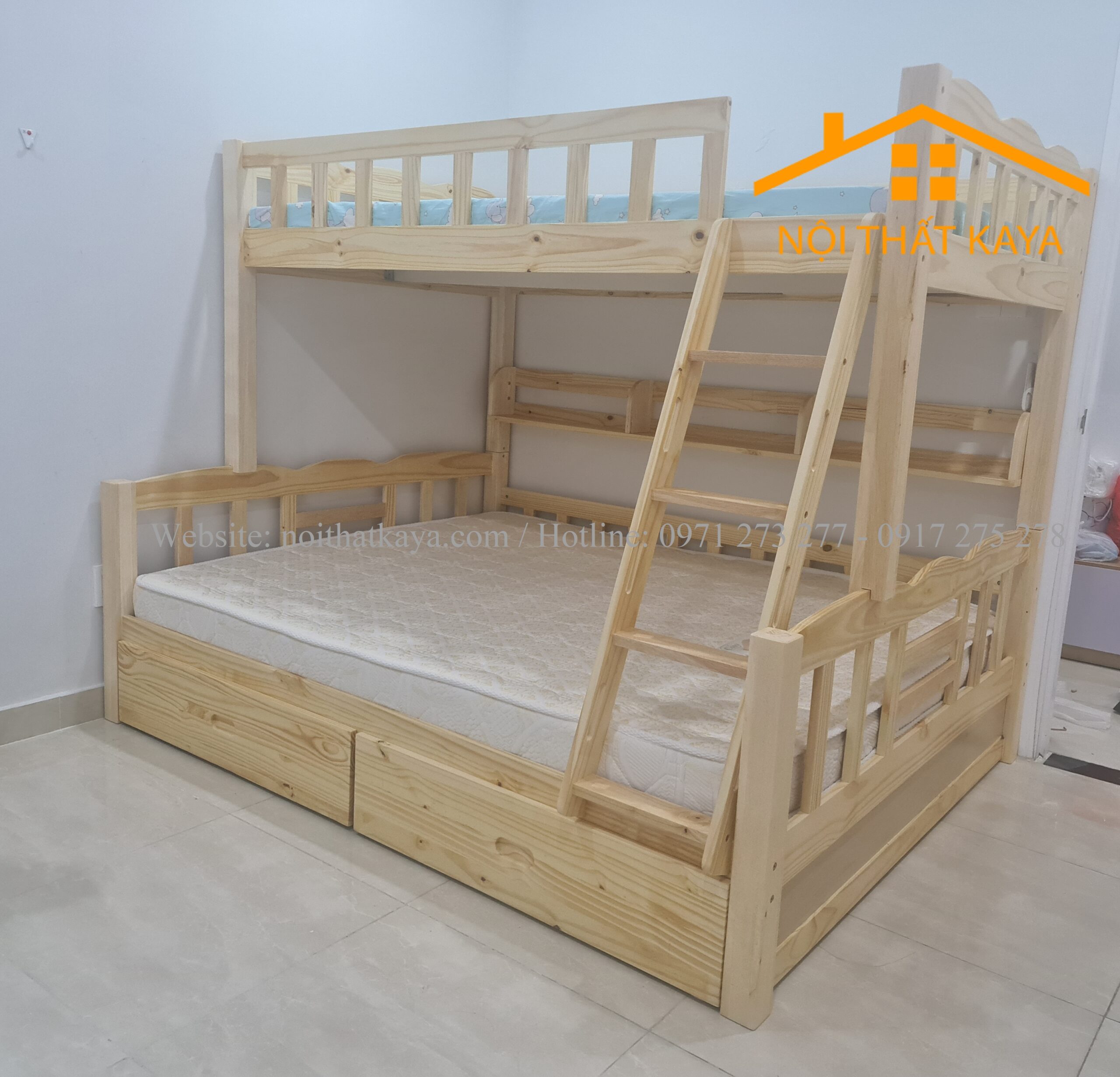 Giường Tầng Cao Cấp Bunny 1m4-1m6