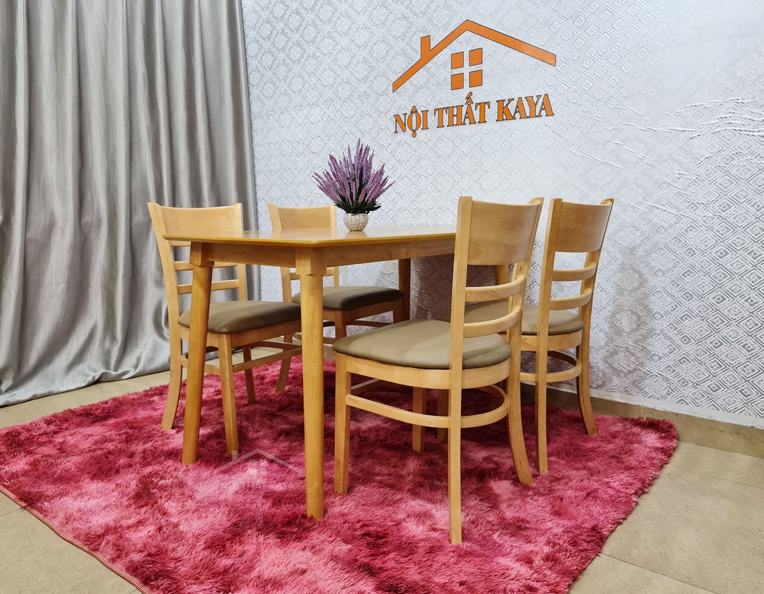 Set Bàn Ăn 4 Ghế Mostar (Tự Nhiên) BAK-1140