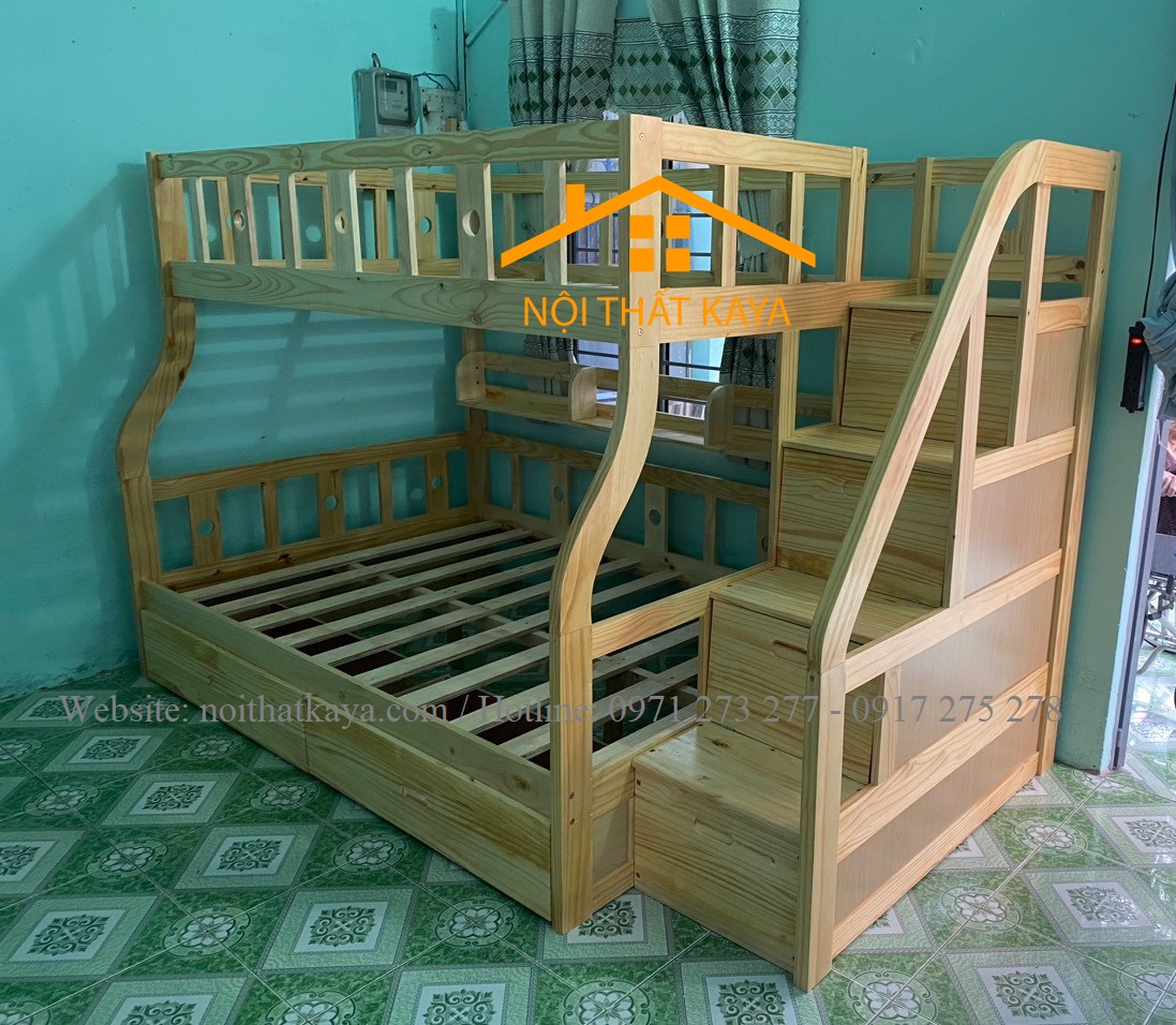 Giường Tầng Cao Cấp OBA 1m2-1m4 (Trắng)