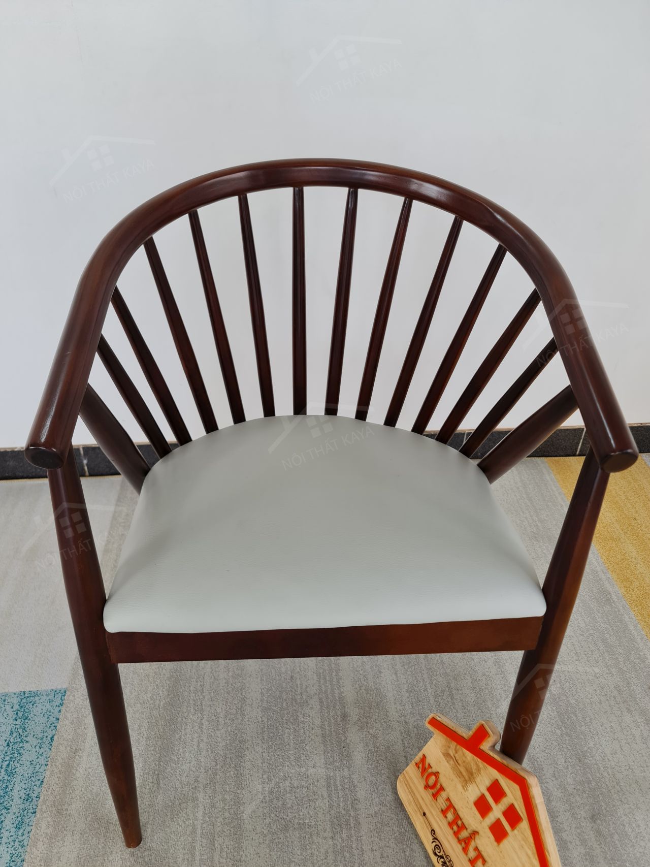 Ghế GENNY gỗ cao su bọc da cao cấp Ghế GENNY gỗ cao su bọc da cao cấp