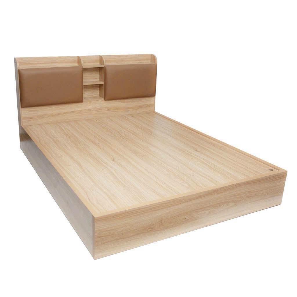 Giường gỗ công nghiệp đầu giường bọc nệm GGCN005
