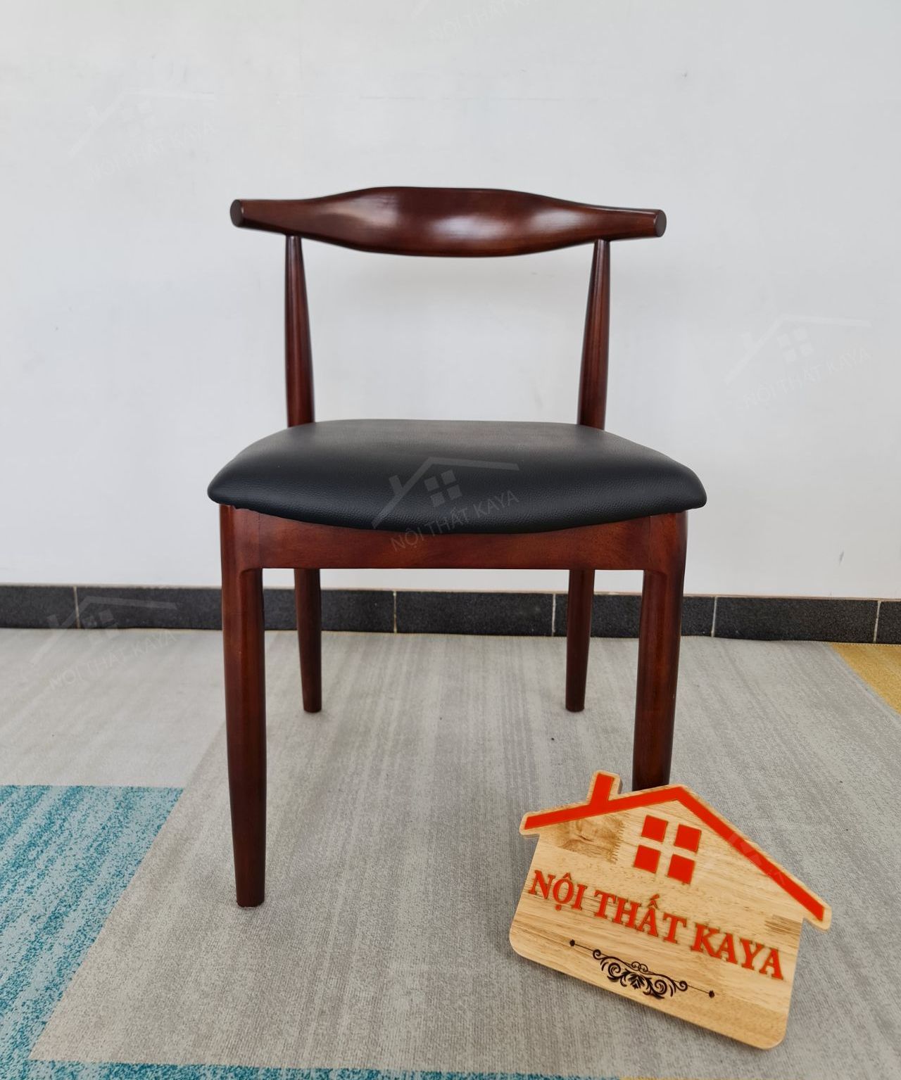 Ghế BULL đầu bò gỗ tự nhiên sơn nâu