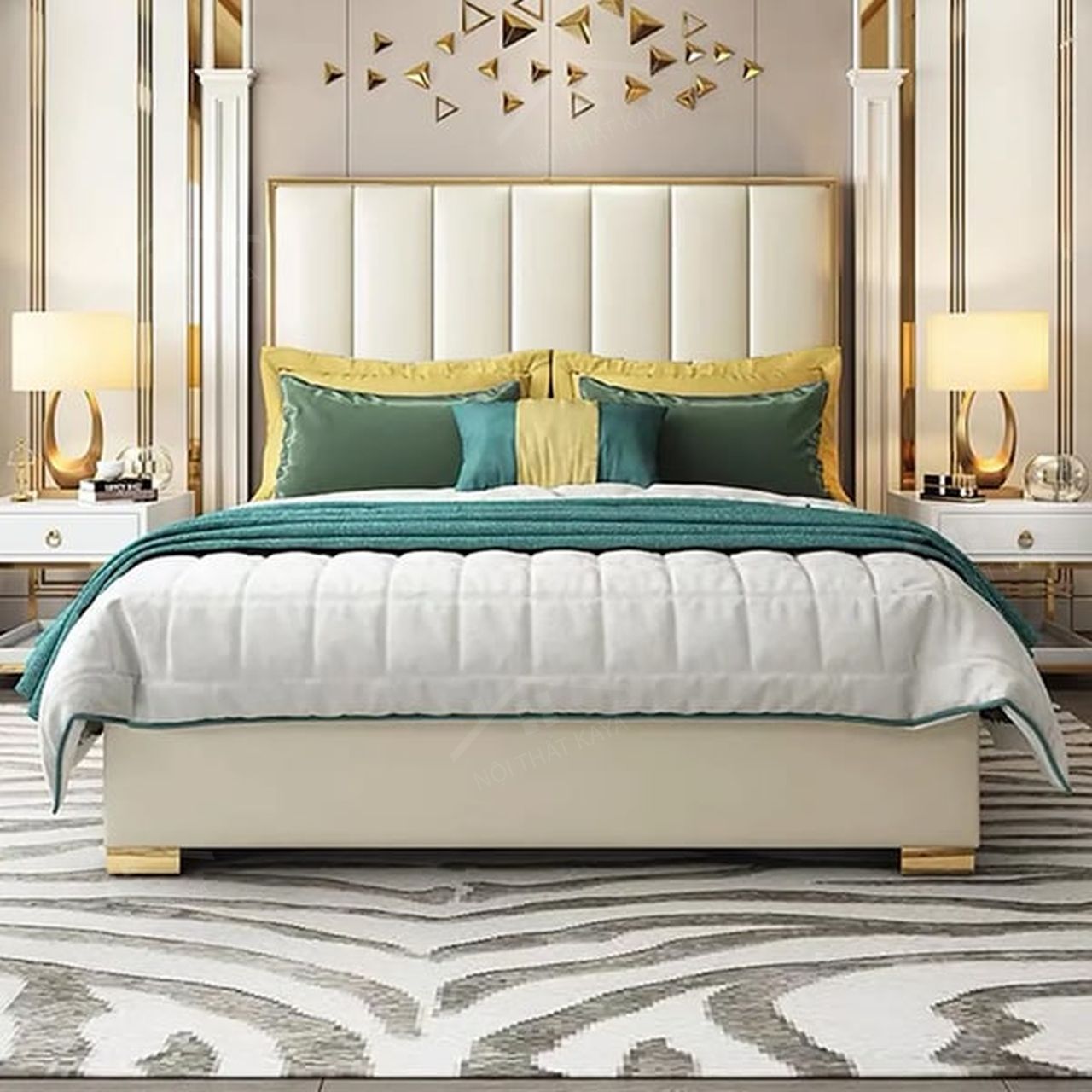 Giường nệm xếp li GNXL008