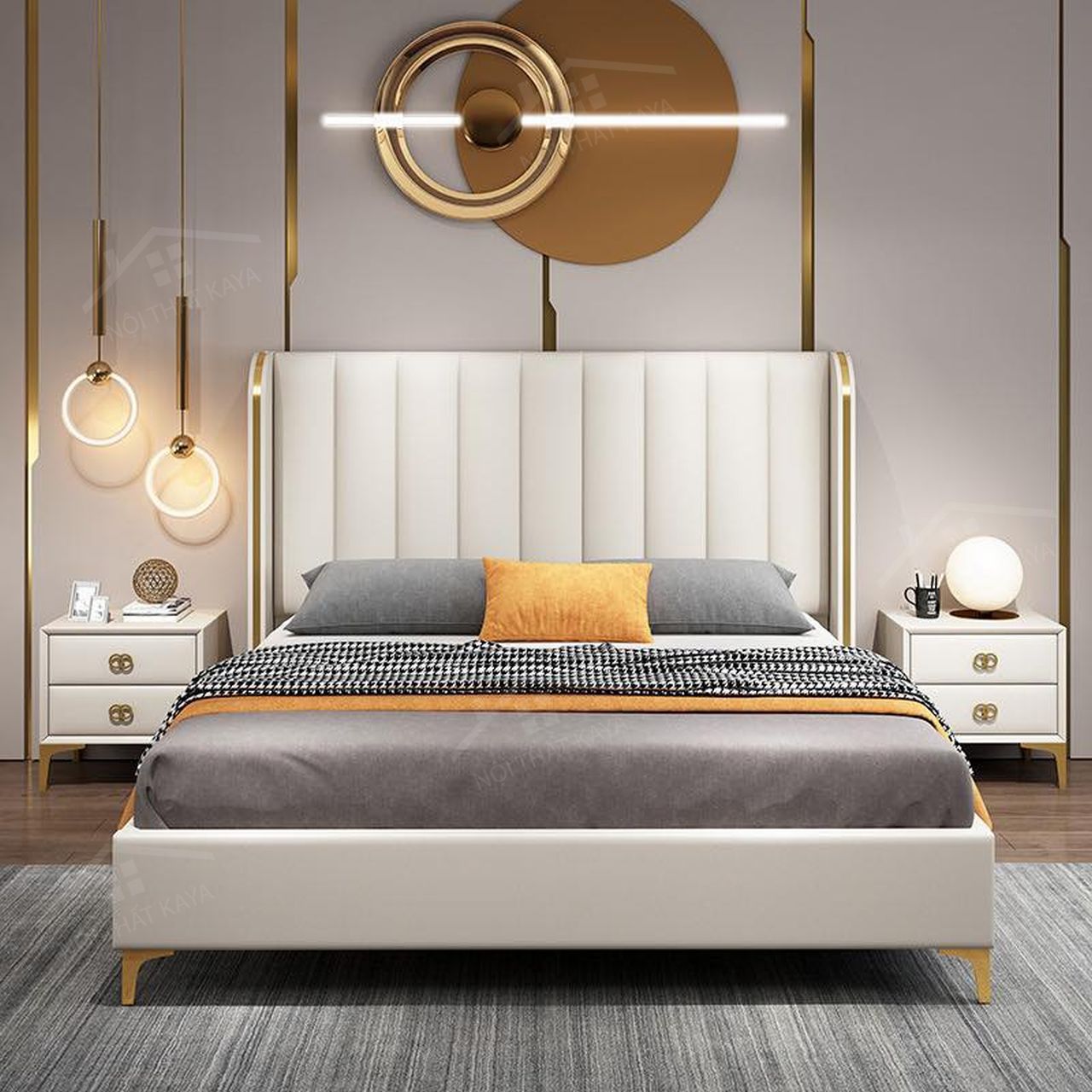 Giường nệm xếp li GNXL009