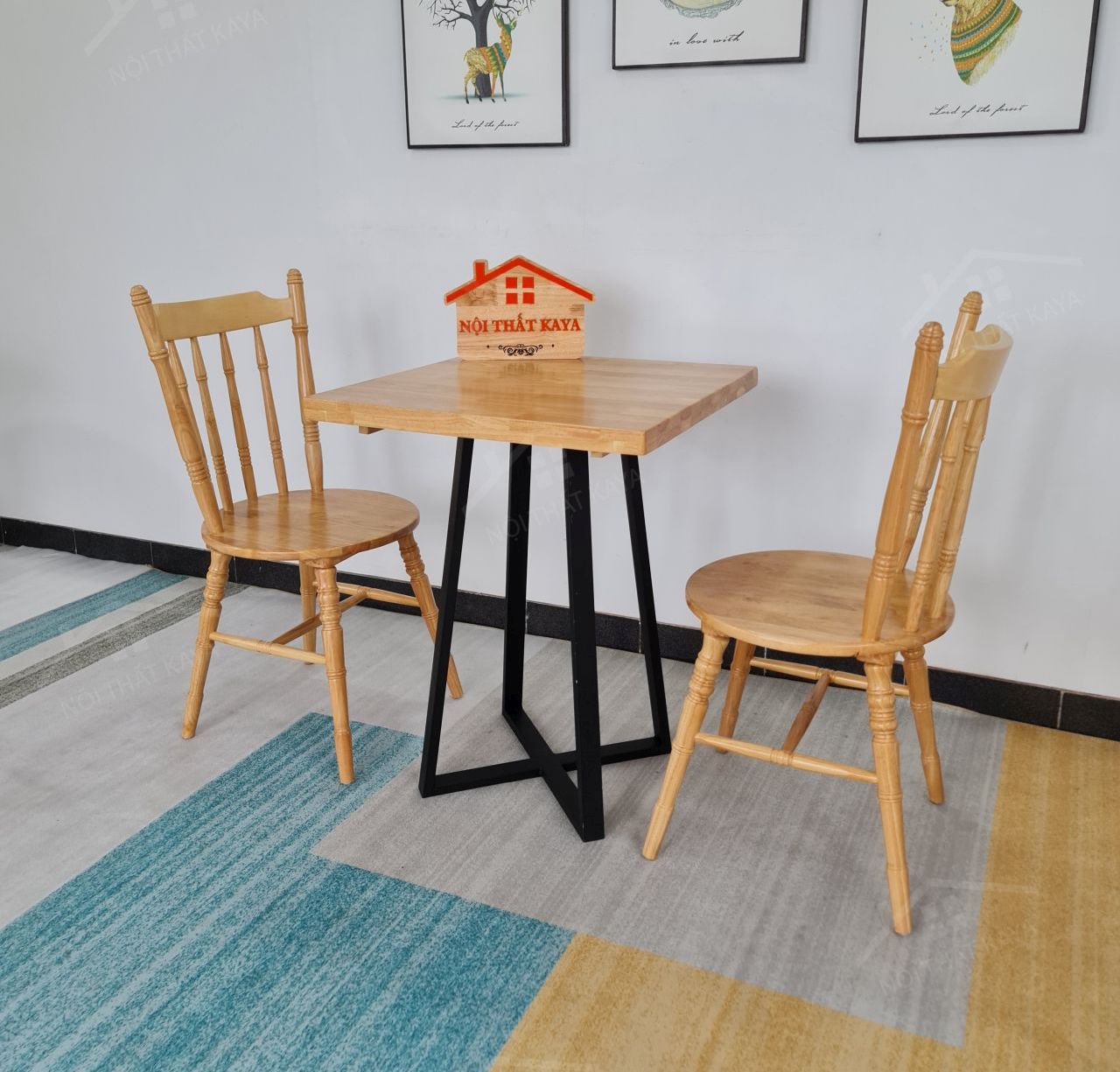 BAMBOO 2 ghế + bàn chân sắt KY-GH 103 BAMBOO 2 ghế + bàn chân sắt KY-GH 103