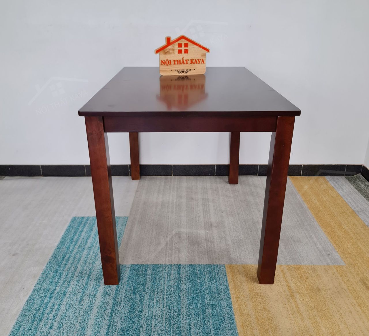 Bàn chữ nhật gỗ tự nhiên sơn nâu