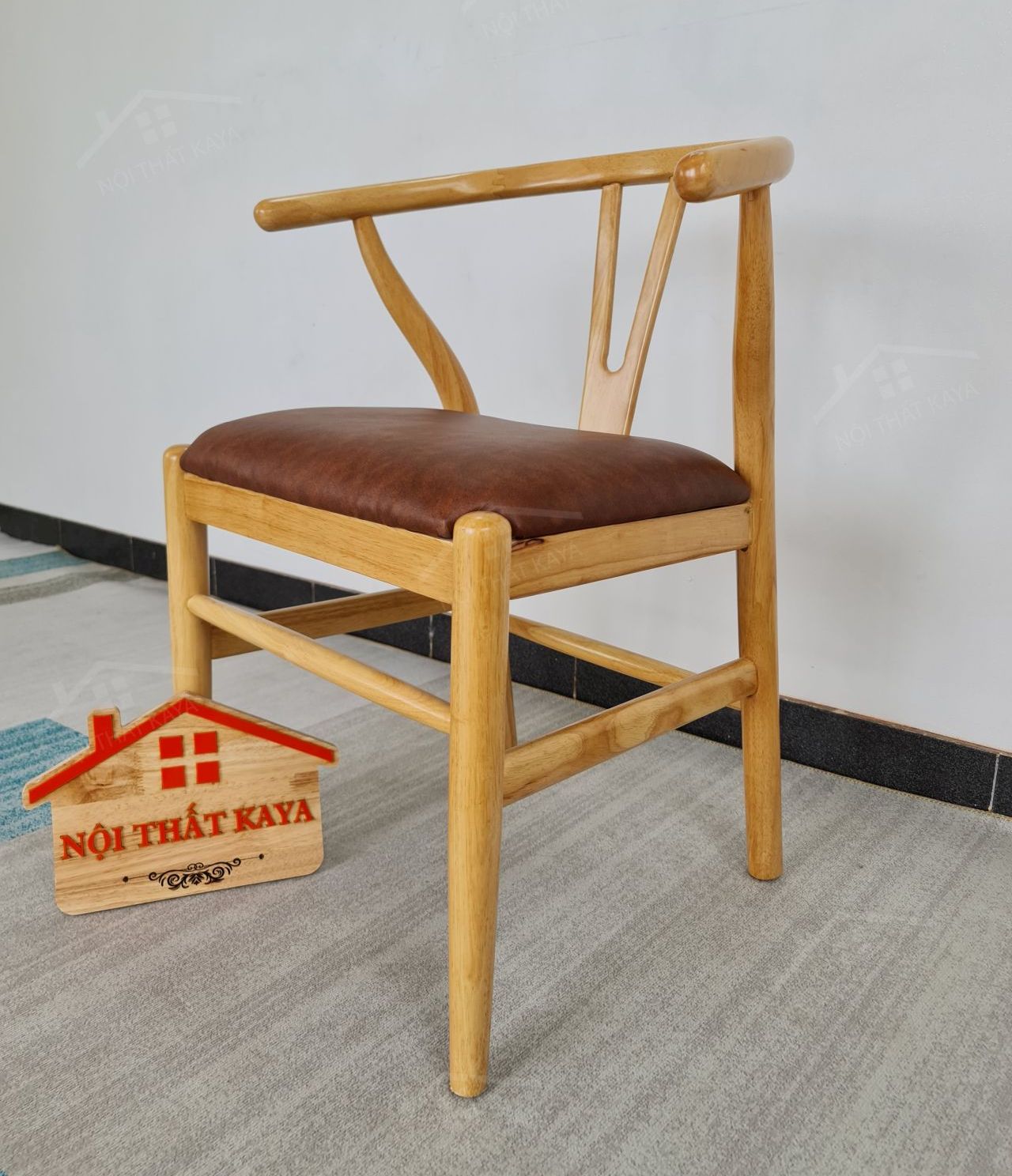 Ghế WISHBON gỗ tự nhiên bọc nệm Simili Ghế WISHBON gỗ tự nhiên bọc nệm Simili