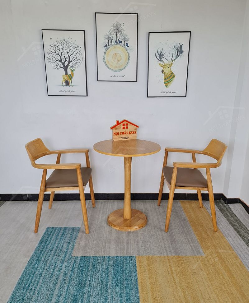 HIROSIMA 2 ghế + bàn đá chân TULIP