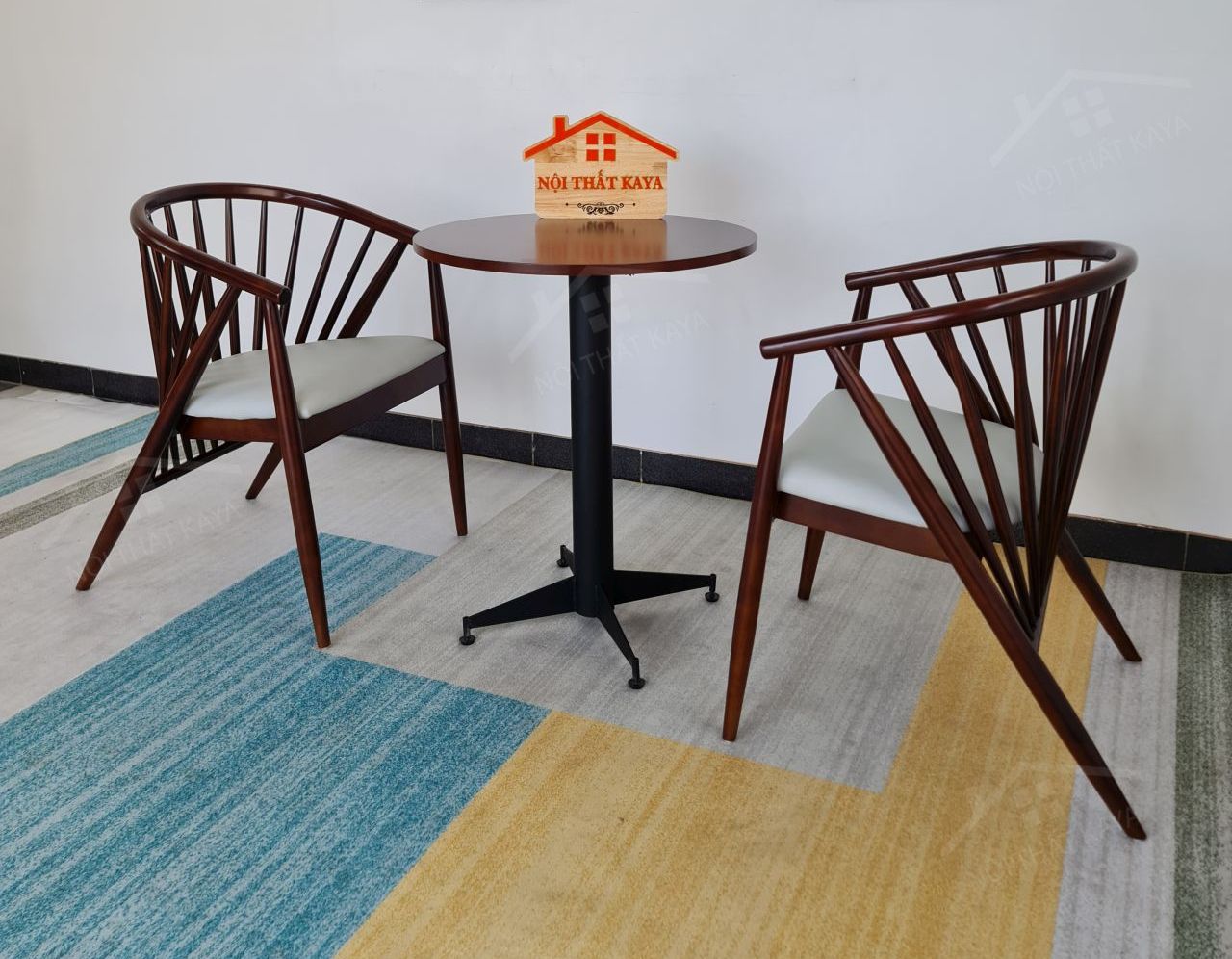 GENNY 2 ghế + bàn chân sắt KY-GH 102 GENNY 2 ghế + bàn chân sắt KY-GH 102