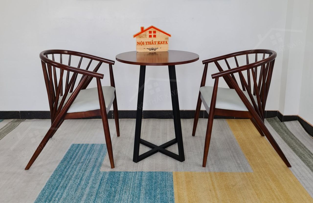 GENNY 2 ghế + bàn chân sắt KY-GH 103 GENNY 2 ghế + bàn chân sắt KY-GH 103