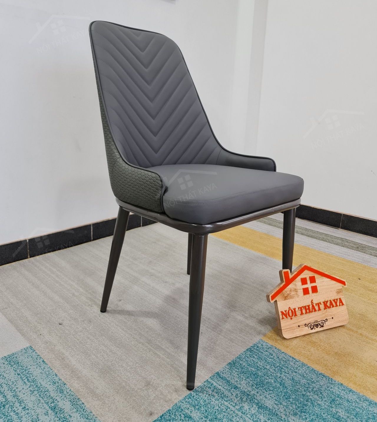 Ghế khung thép sơn tĩnh điện bọc da Microfiber KY-GH 04 Ghế khung thép sơn tĩnh điện bọc da Microfiber KY-GH 04
