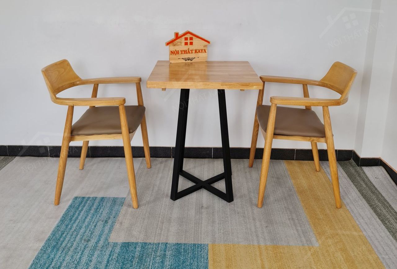 HIROSIMA 2 ghế + bàn chân sắt KY-GH 103 HIROSIMA 2 ghế + bàn chân sắt KY-GH 103