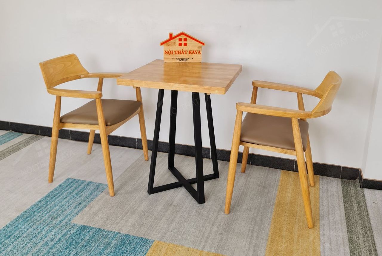HIROSIMA 2 ghế + bàn chân sắt KY-GH 103 HIROSIMA 2 ghế + bàn chân sắt KY-GH 103