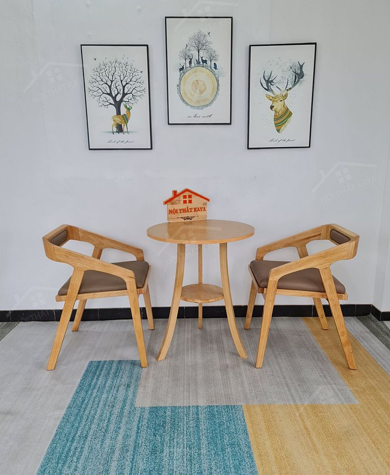 KANTANA 2 ghế + bàn chân sắt KY-GH 103