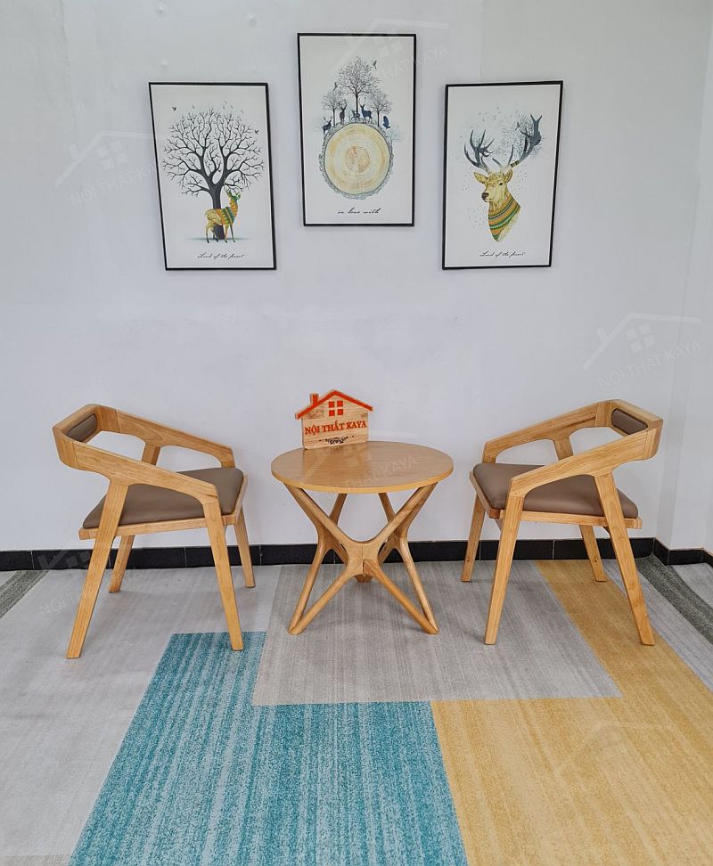 KANTANA 2 ghế + bàn chân sắt KY-GH 103