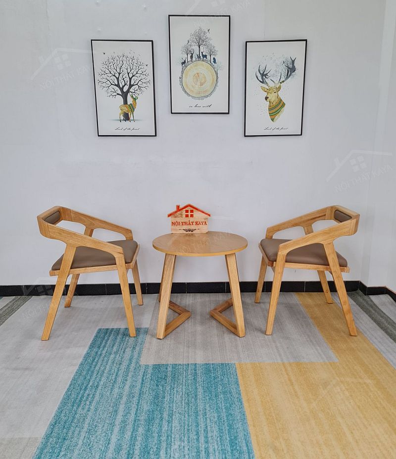 KANTANA 2 ghế + bàn chân sắt KY-GH 103