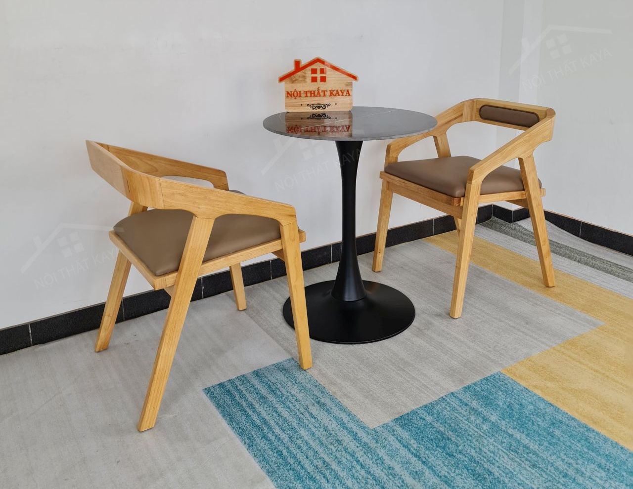 KATANA 2 ghế + bàn đá chân TULIP KATANA 2 ghế + bàn đá chân TULIP