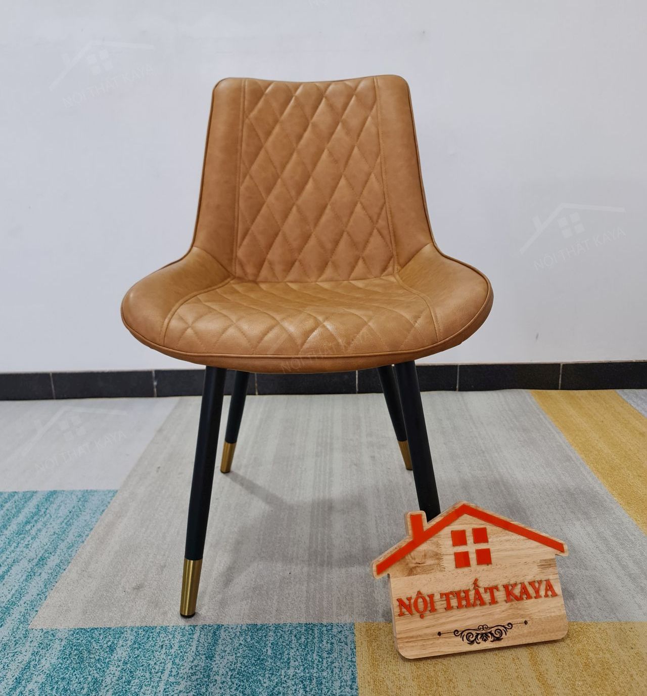 Ghế khung thép sơn tĩnh điện bọc da Microfiber KY-GH 12