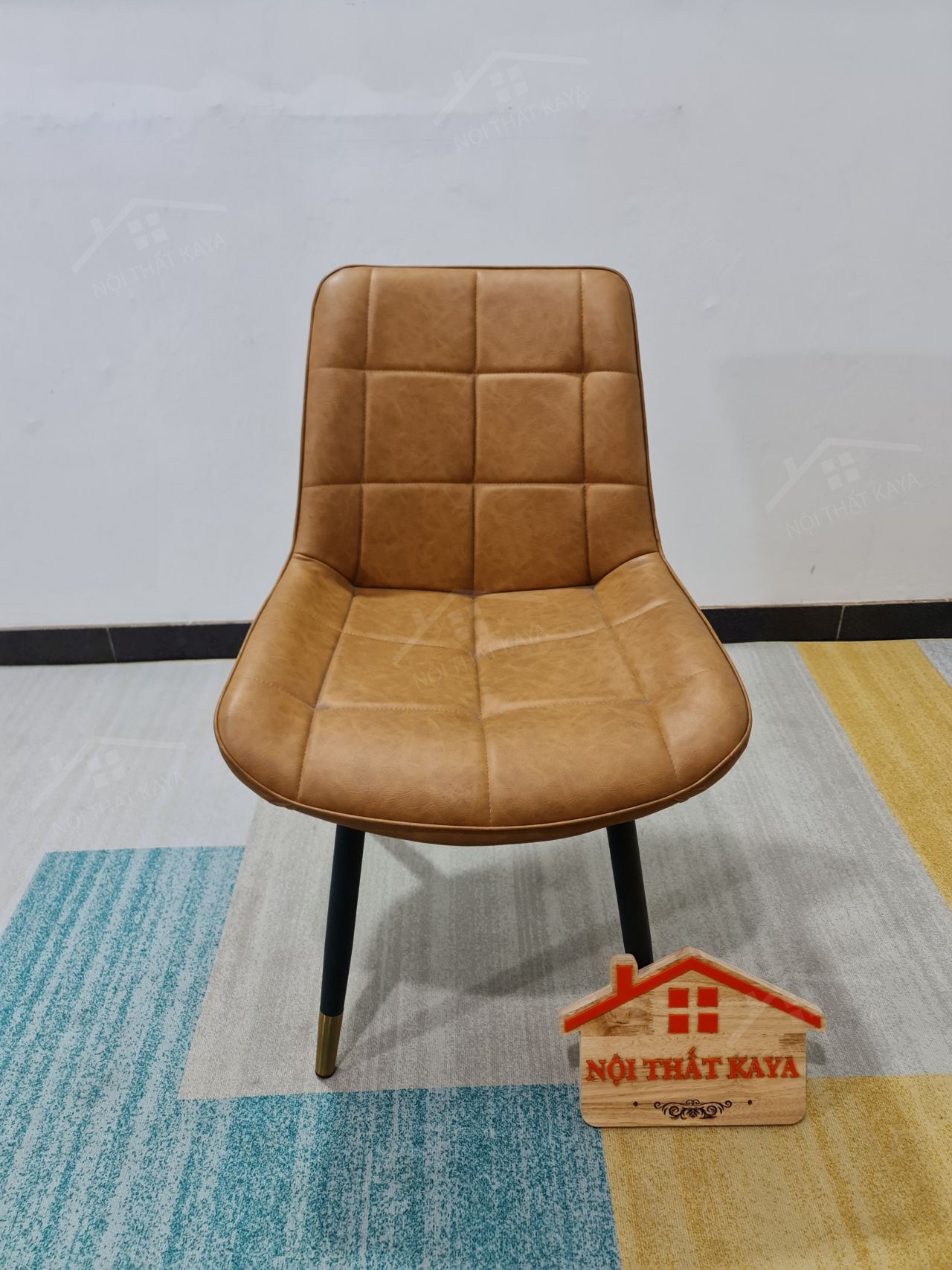 Ghế khung thép sơn tĩnh điện bọc da Microfiber KY-GH 14