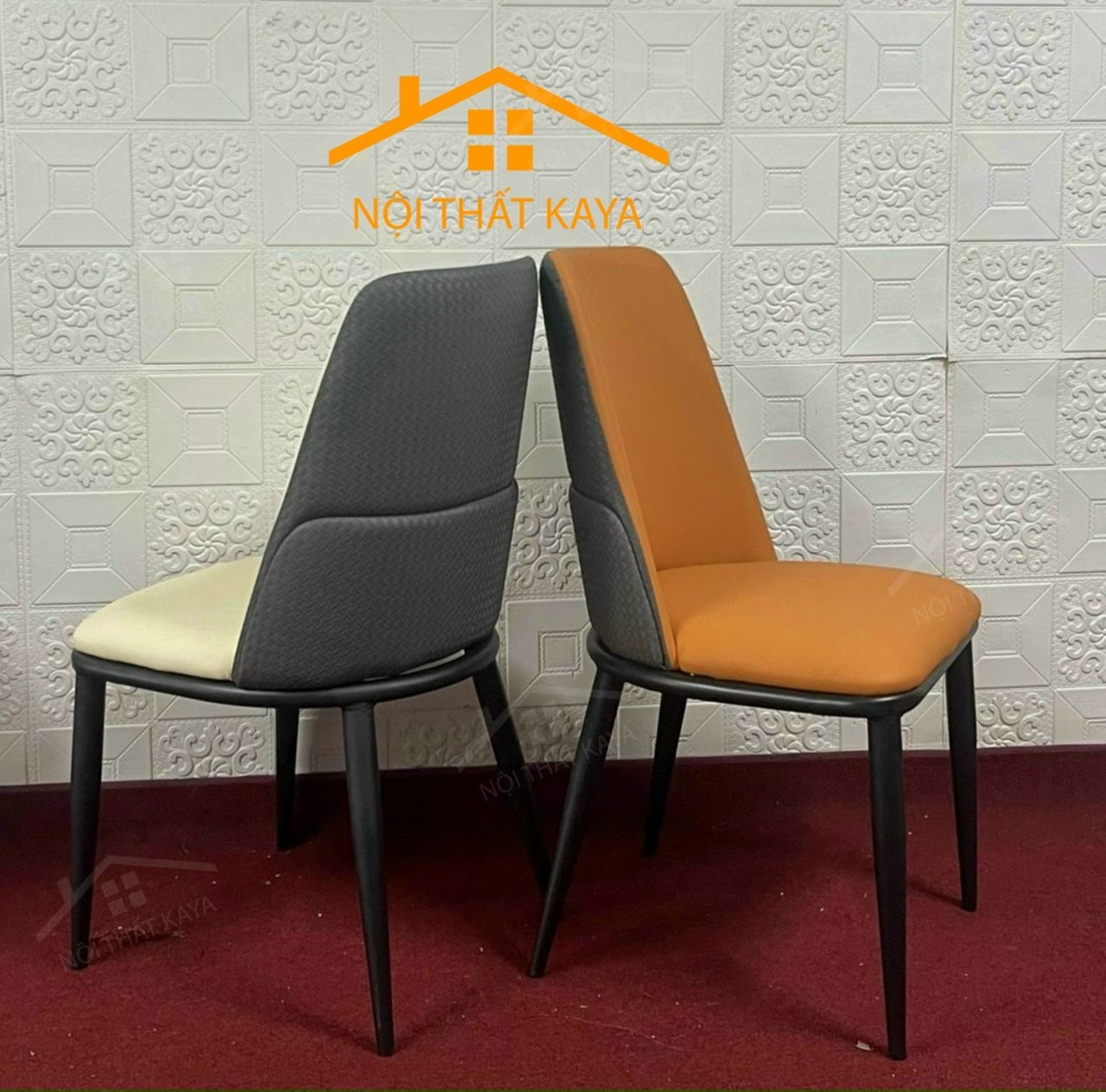 Ghế khung thép sơn tĩnh điện bọc da Microfiber KY-GH 31 Ghế khung thép sơn tĩnh điện bọc da Microfiber KY-GH 31