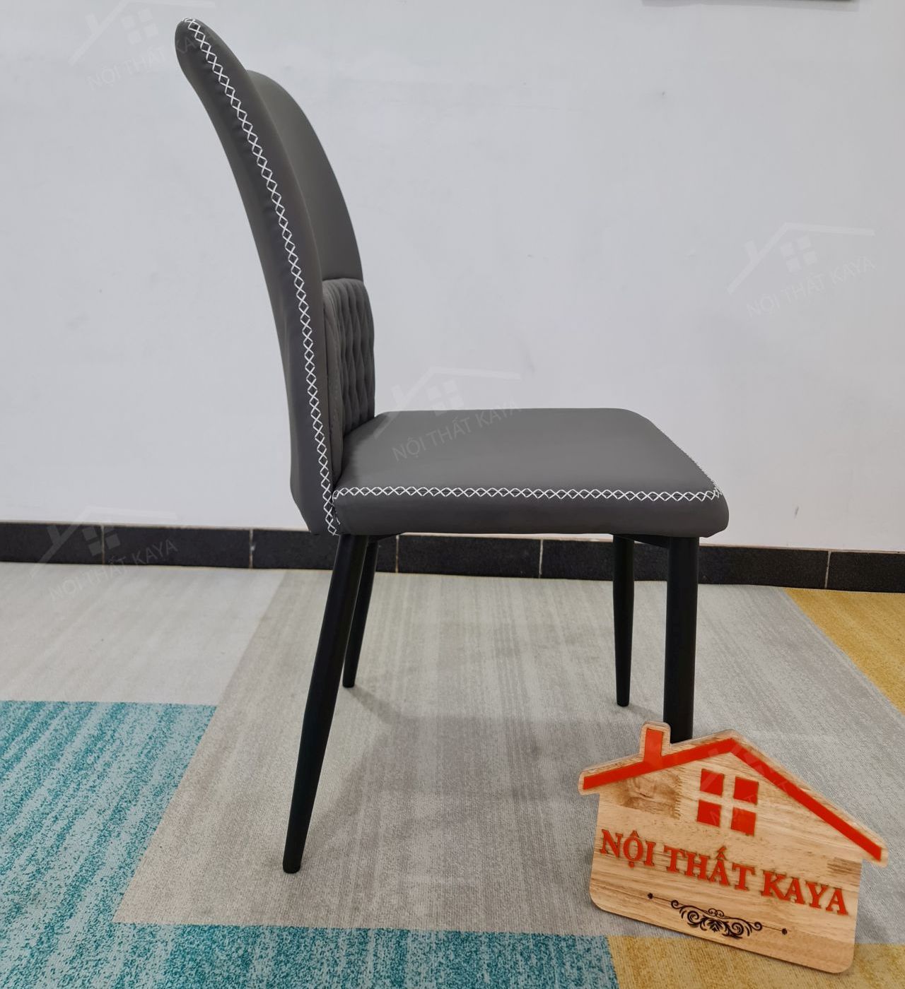 Ghế khung thép sơn tĩnh điện bọc da Microfiber KY-GH 32 Ghế khung thép sơn tĩnh điện bọc da Microfiber KY-GH 32