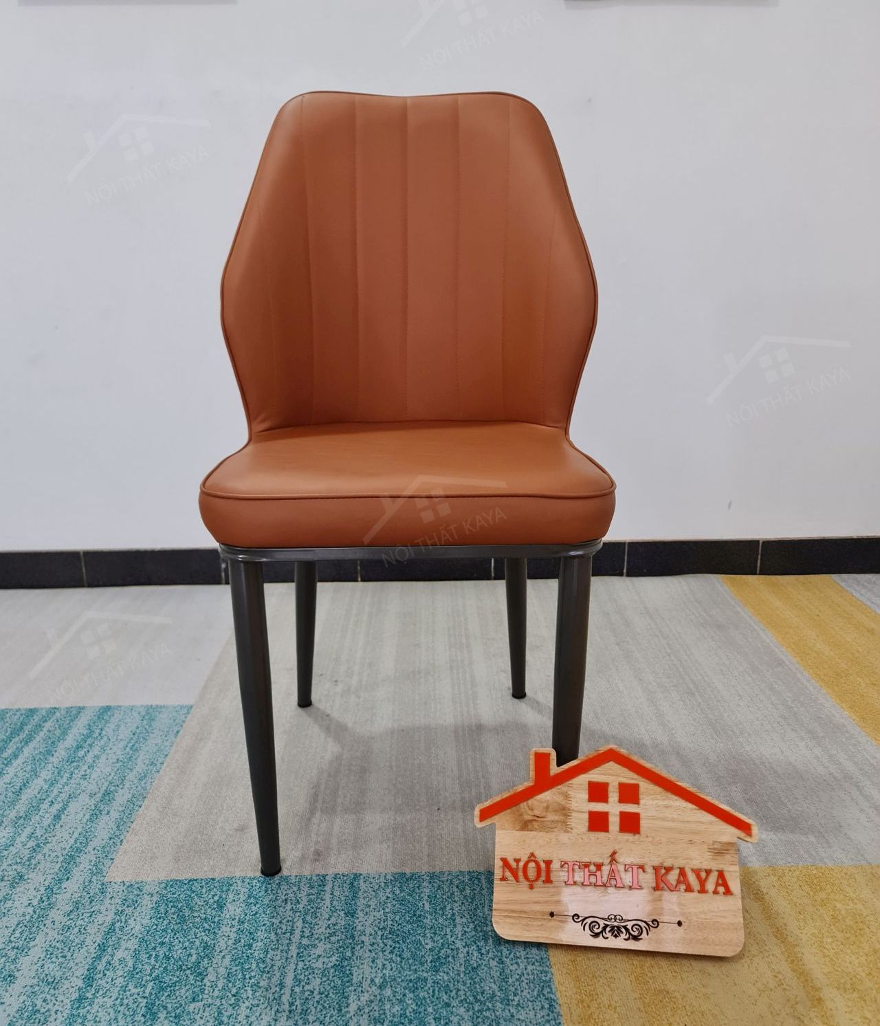 Ghế khung thép sơn tĩnh điện bọc da Microfiber KY-GH 33