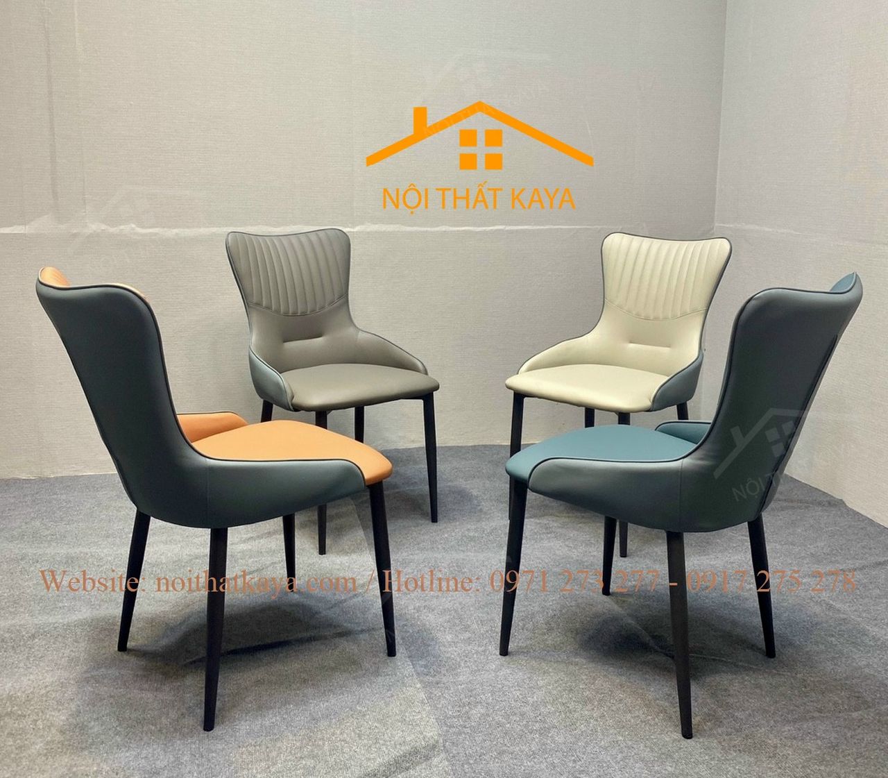 Ghế khung thép sơn tĩnh điện bọc da Microfiber KY-GH 37 Ghế khung thép sơn tĩnh điện bọc da Microfiber KY-GH 37