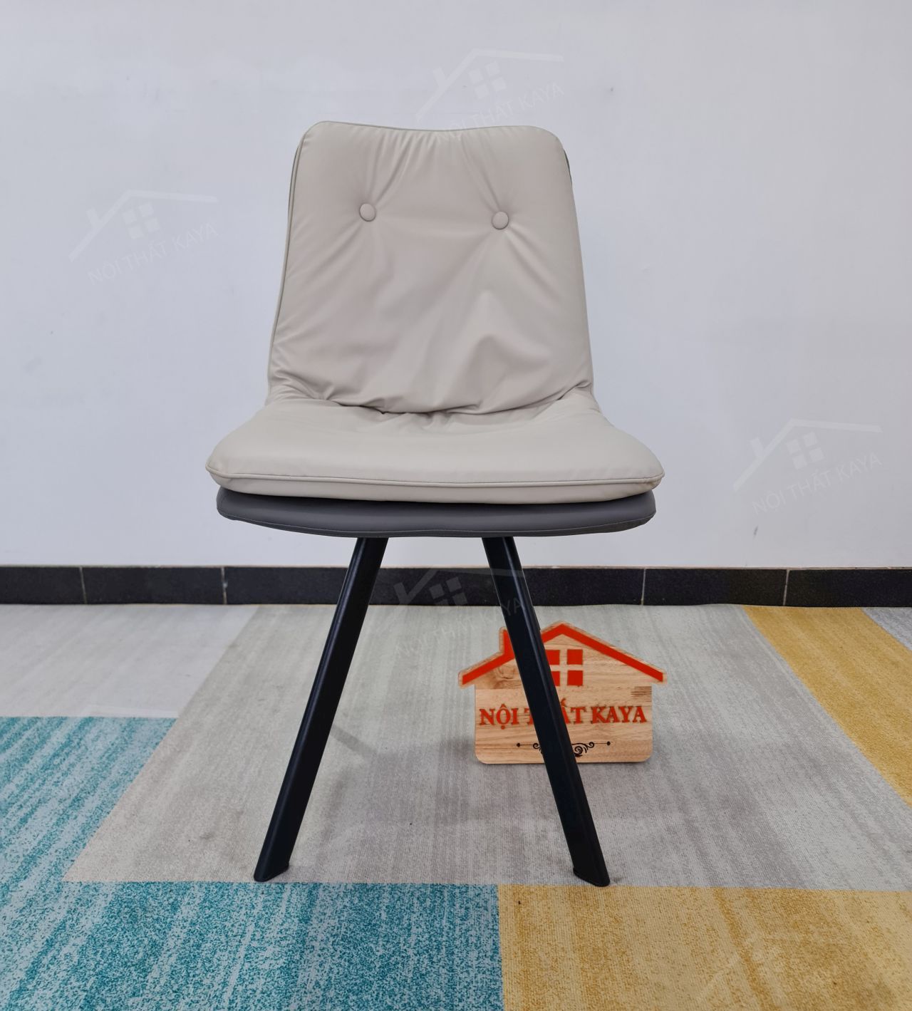 Ghế khung thép sơn tĩnh điện bọc da Microfiber KY-GH 39