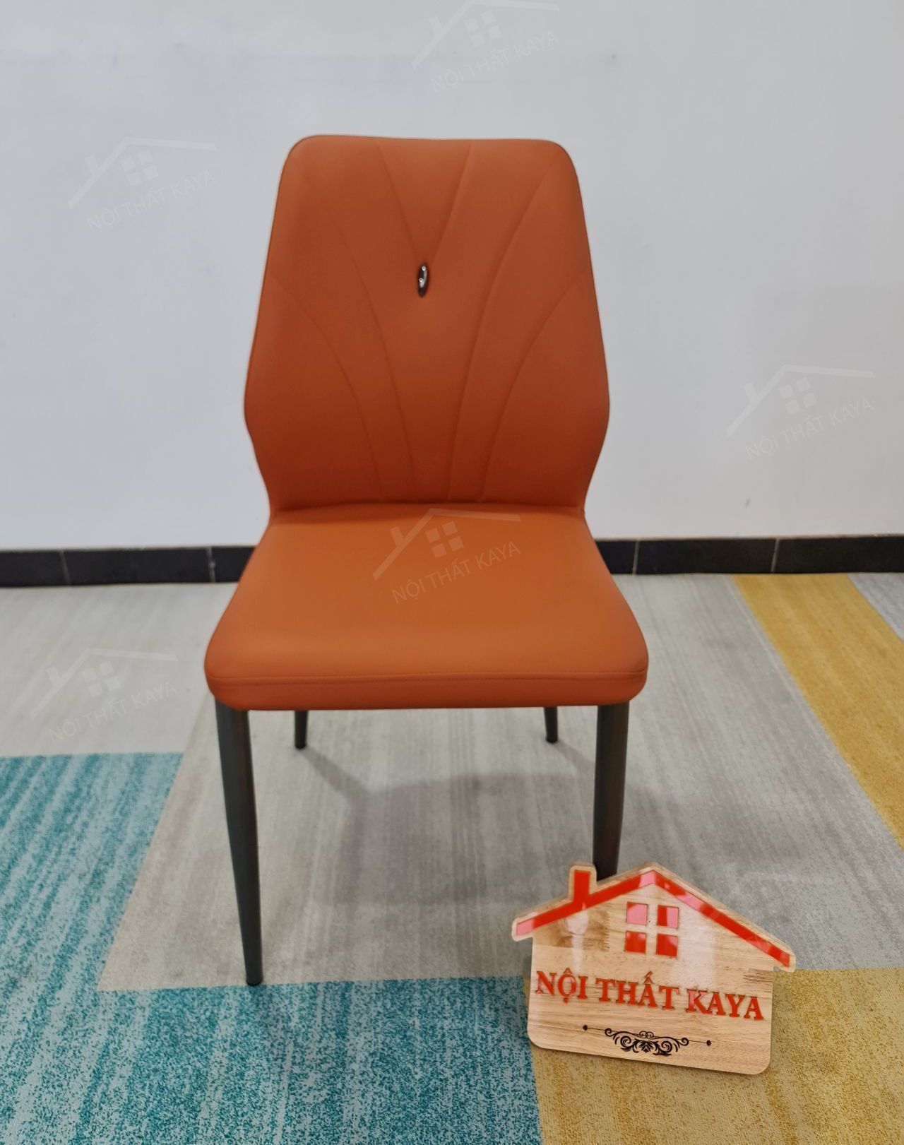Ghế khung thép sơn tĩnh điện bọc da Microfiber KY-GH 42