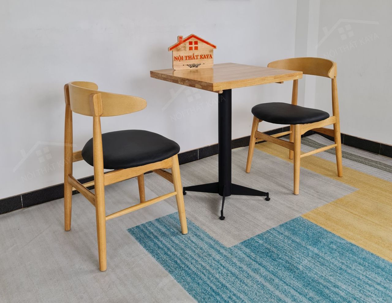 LUNA 2 ghế + bàn chân sắt KY-GH 102 LUNA 2 ghế + bàn chân sắt KY-GH 102