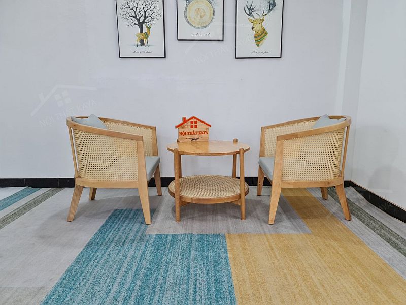Sofa Vòm 2 ghế + bàn chân Sao