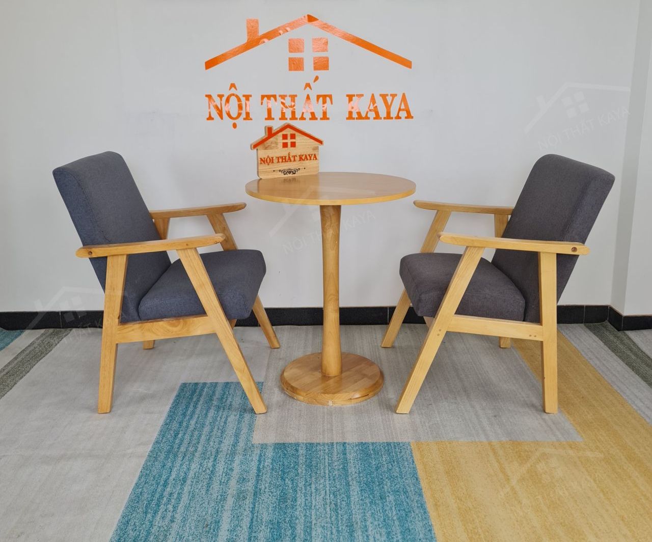 Sofa 2 ghế + bàn chân TRỤ Sofa 2 ghế + bàn chân TRỤ