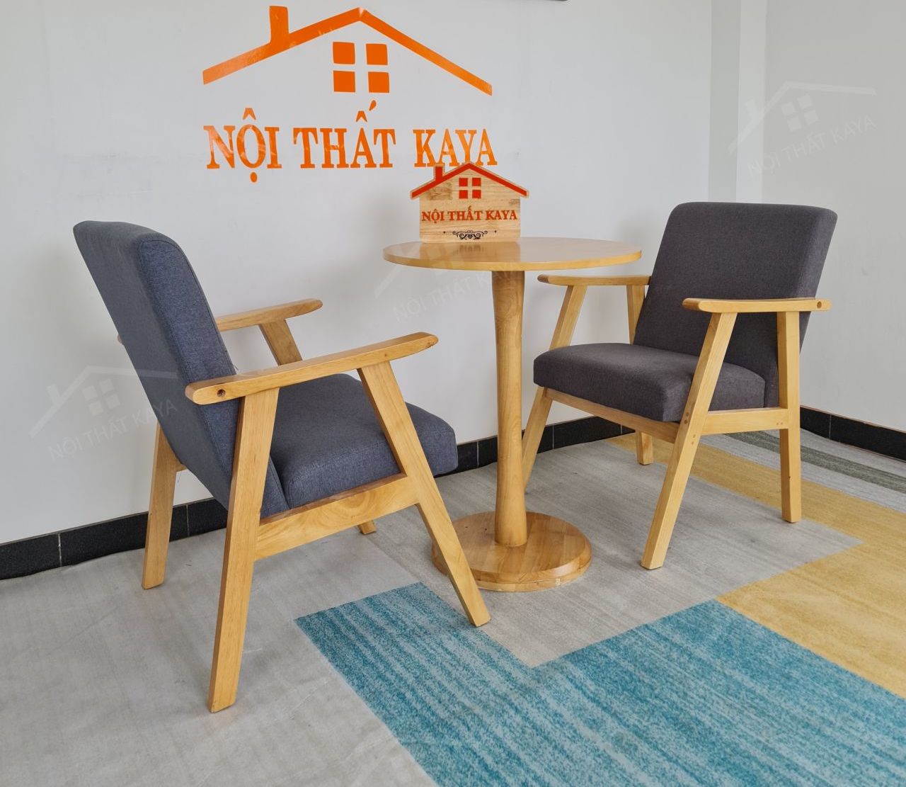 Sofa 2 ghế + bàn chân TRỤ Sofa 2 ghế + bàn chân TRỤ