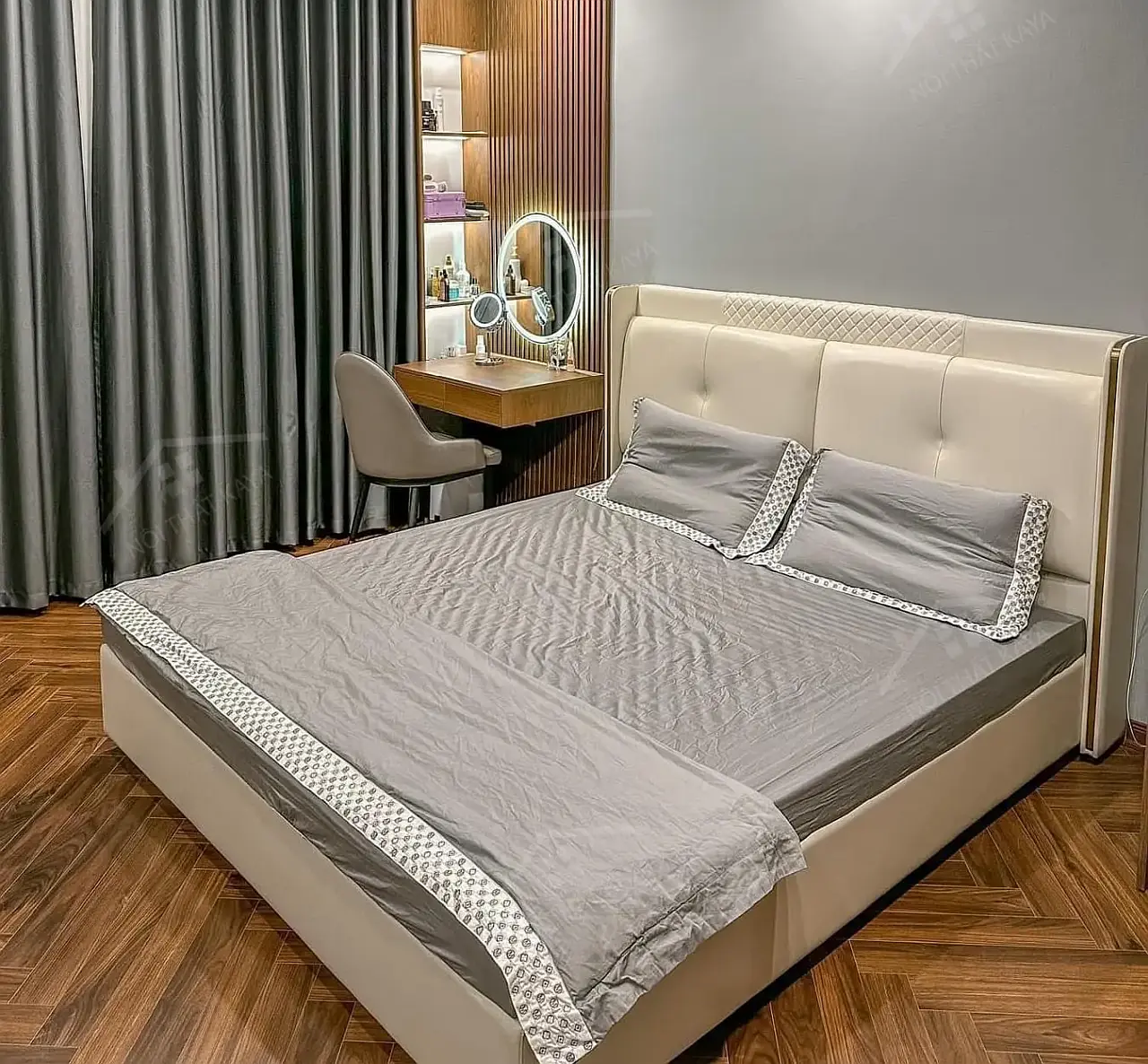 Giường nệm đơn giản GNDG001