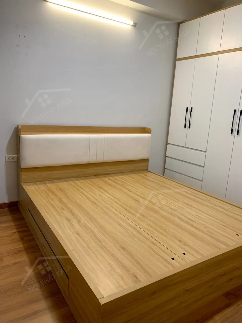 Giường gỗ công nghiệp 2 ngăn GGCN020