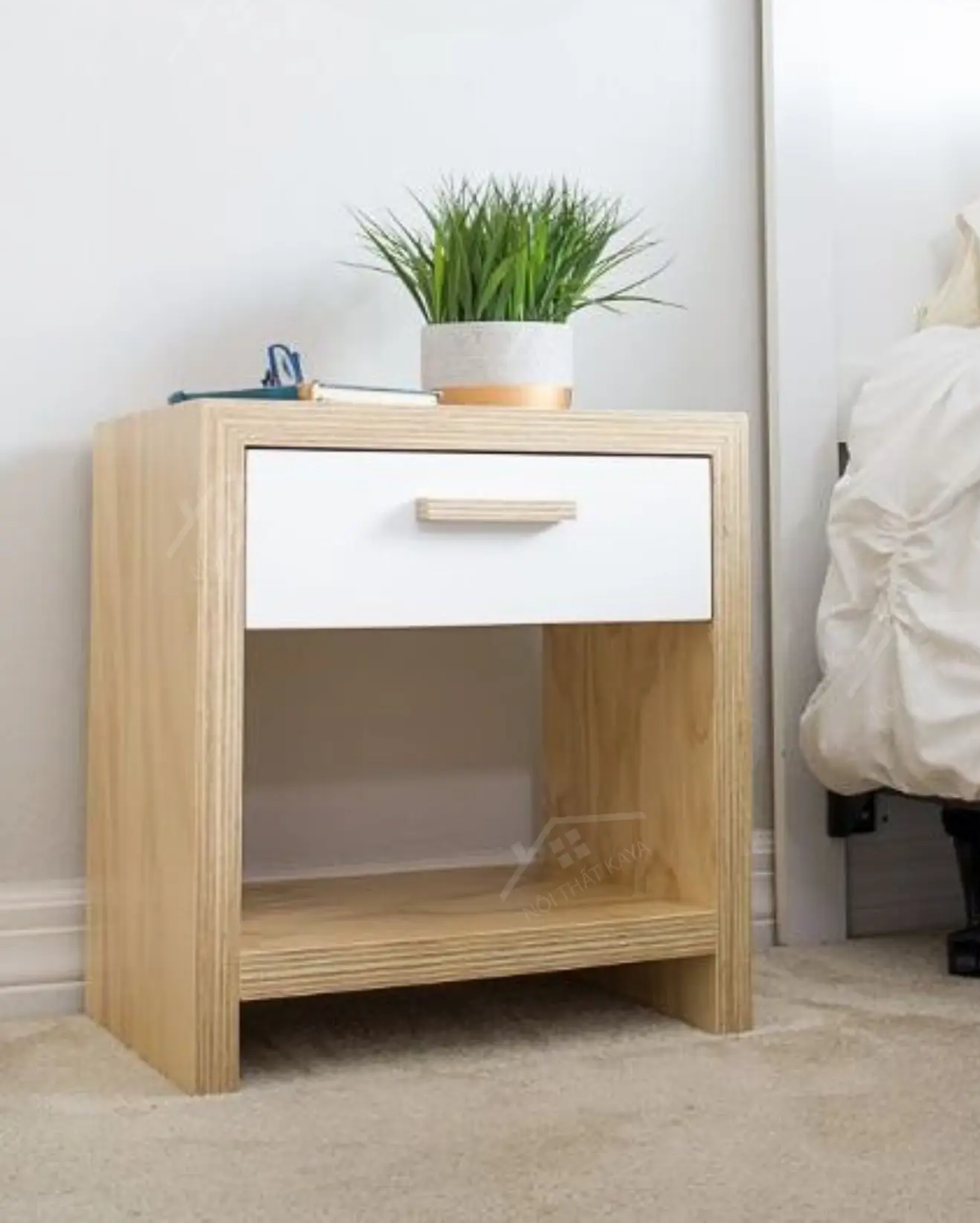 Tủ đầu giường 1 ngăn kéo KY-GH 011