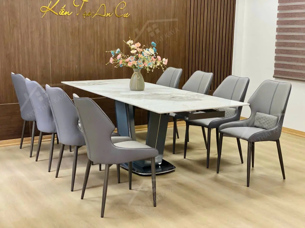 Bộ Bàn Mặt Đá Thông Minh – 8 Ghế Nhập Khẩu KY-GH38