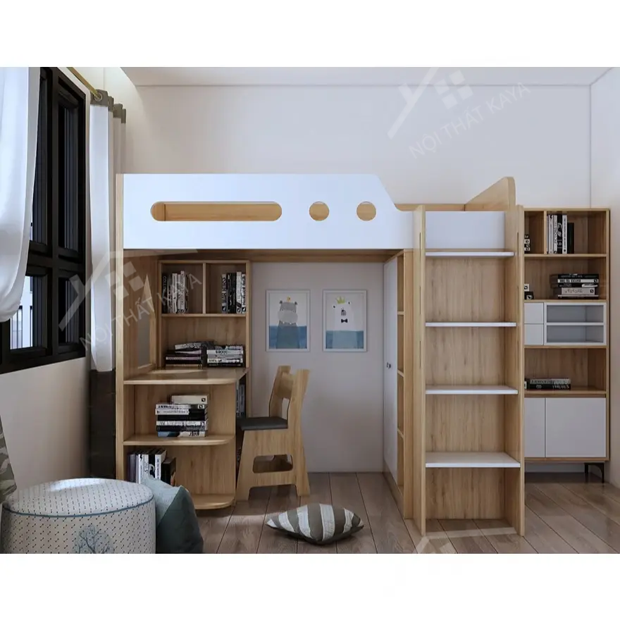 Giường tầng gỗ công nghiệp 037