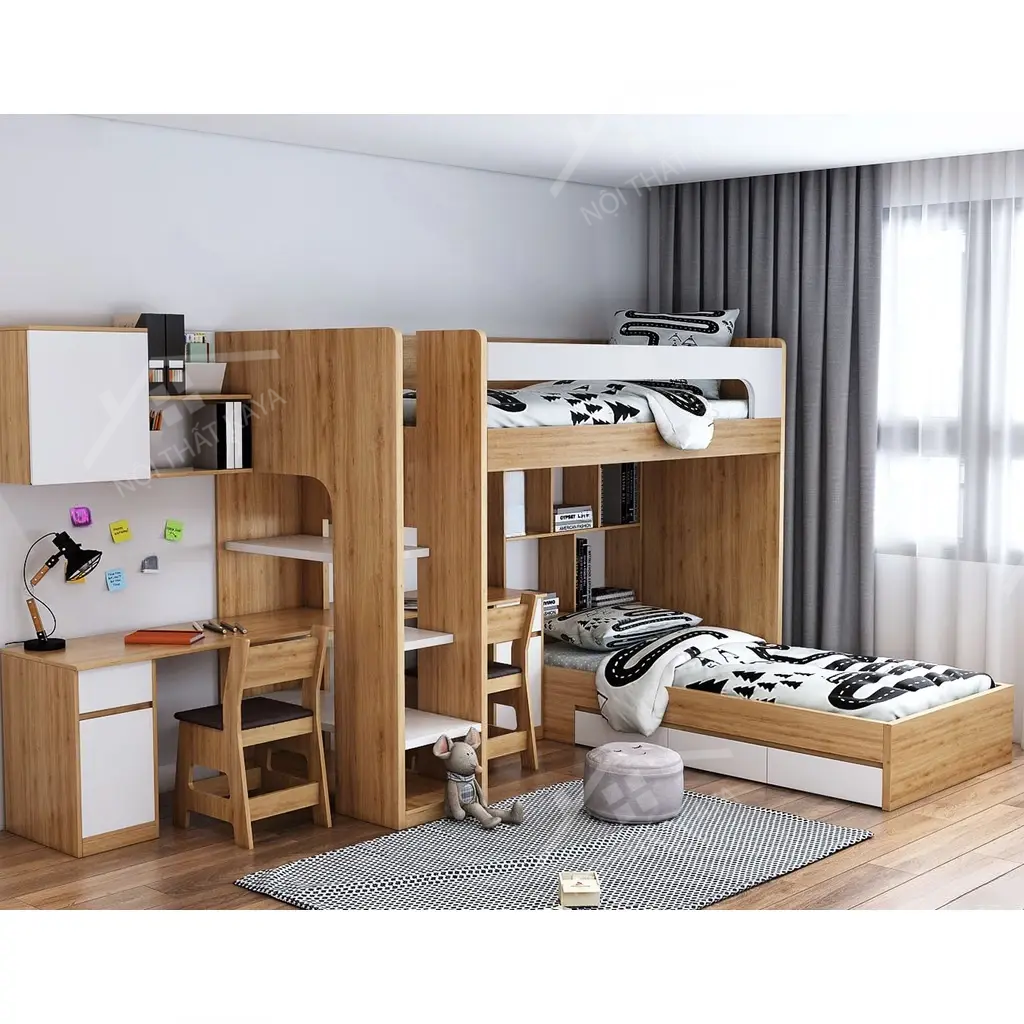 Giường tầng gỗ công nghiệp 038