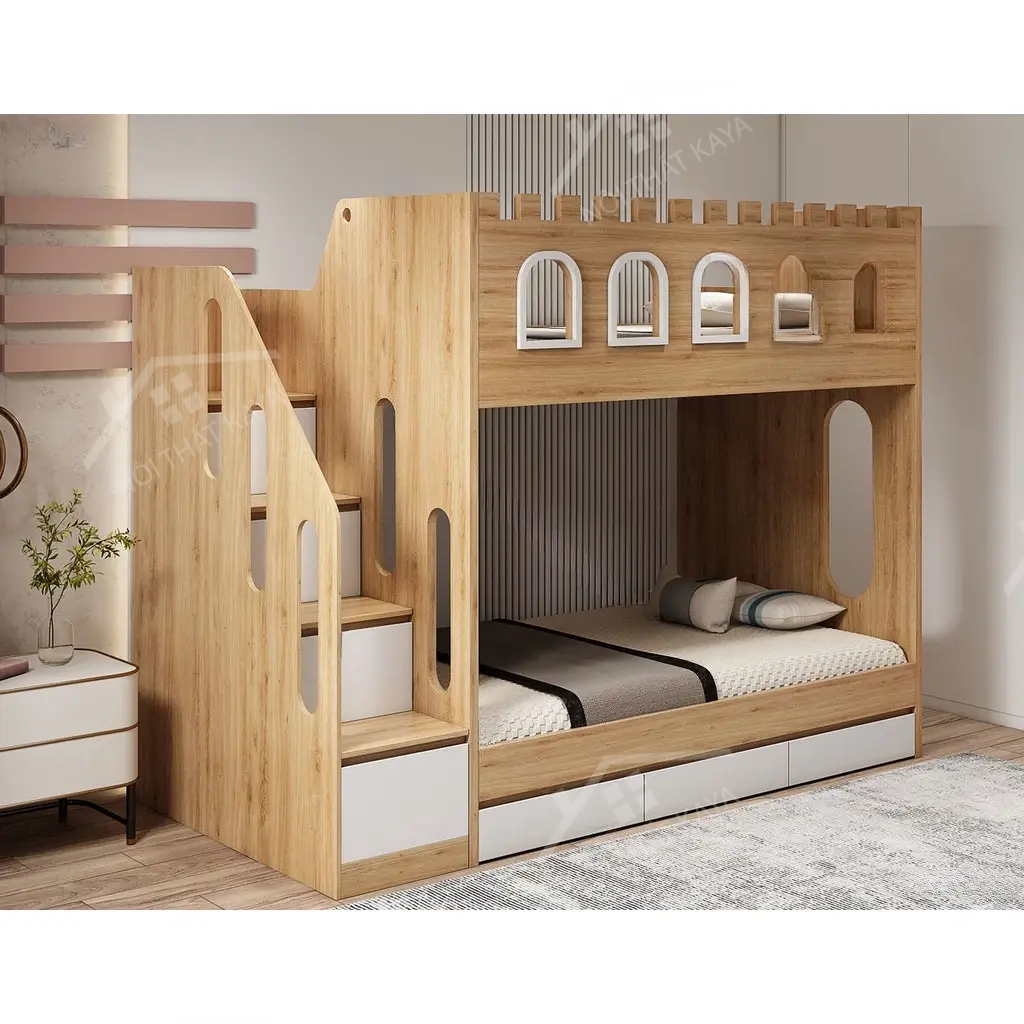 Giường tầng gỗ công nghiệp 041